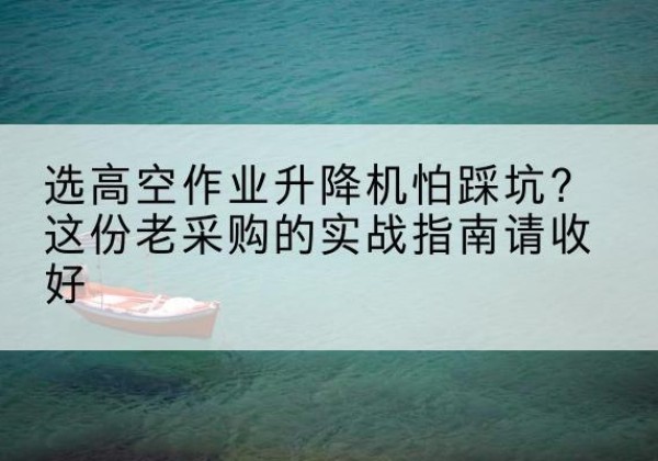 常宁高空作业升降机厂家推荐-选高空作业升降机怕踩坑？这份老采购的实战指南请收好